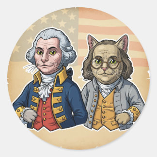 Rond Pawthers fondateurs - Sticker 4 juillet chat