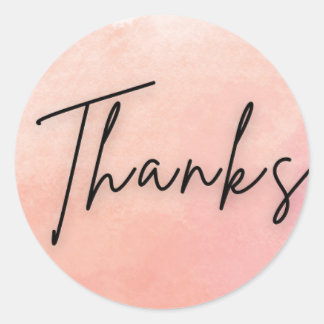 Rond Peach Thanks Sticker