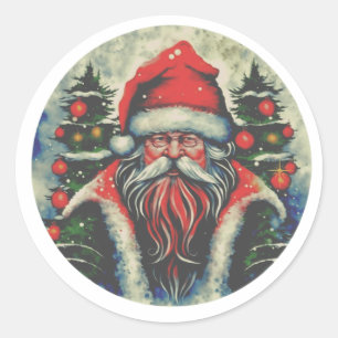 Rond Peinture père Noël avec Sticker pour arbres de Noë
