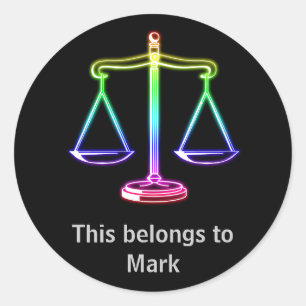 Rond Pensez à la justice - Droit sticker