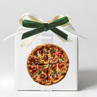 Rond Pepperoni Pizza Basil Sticker