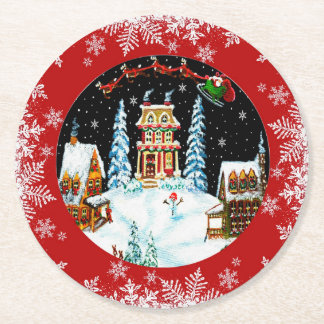 Rond Père Noël et ses dessous de verre de renne