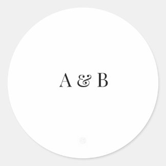 Rond Personalised Wedding Envelope Sticker | Initials