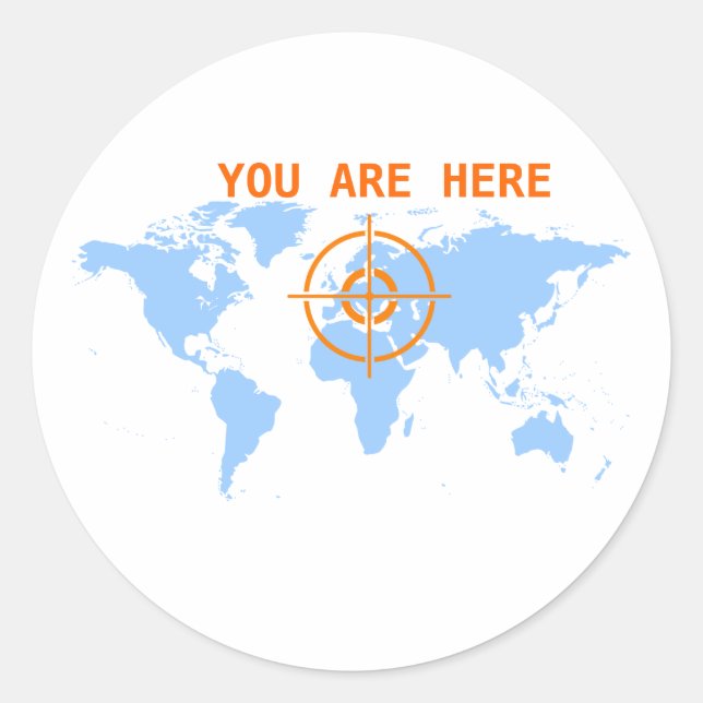 Rond Personnalisable Vous Êtes Ici Sticker (Devant)