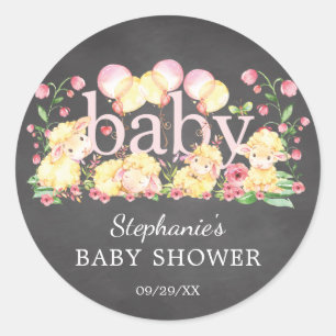 Rond Petit Baby shower d'agneau Sticker préféré
