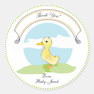 Rond Petit canard Sticker Baby shower Faveur