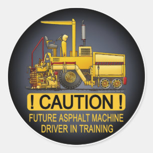 Rond Pilote de machine à asphalte future Sticker pour e