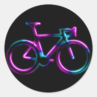 Rond Pink Blue Neon Glow Road Bicycle Sticker
