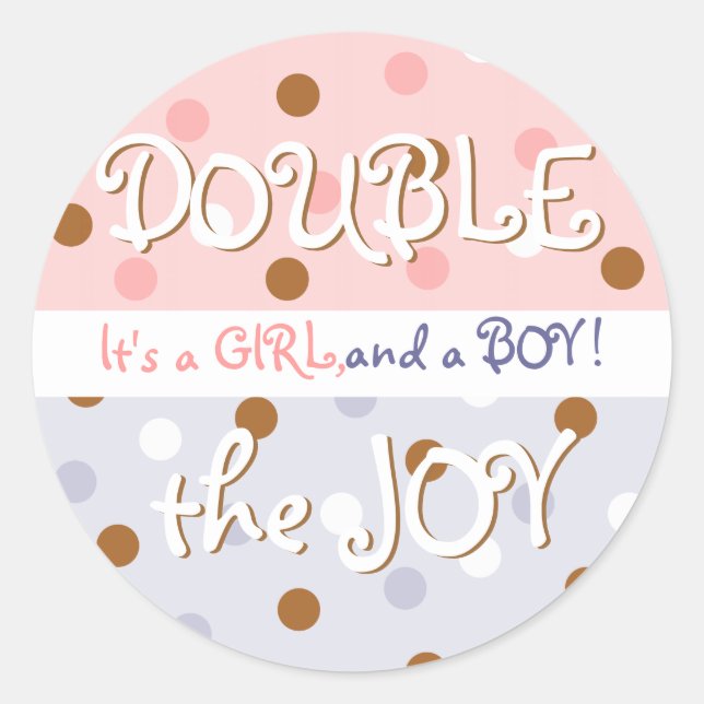 Rond Pixie Polka Dot Twin Baby Sticker (Devant)