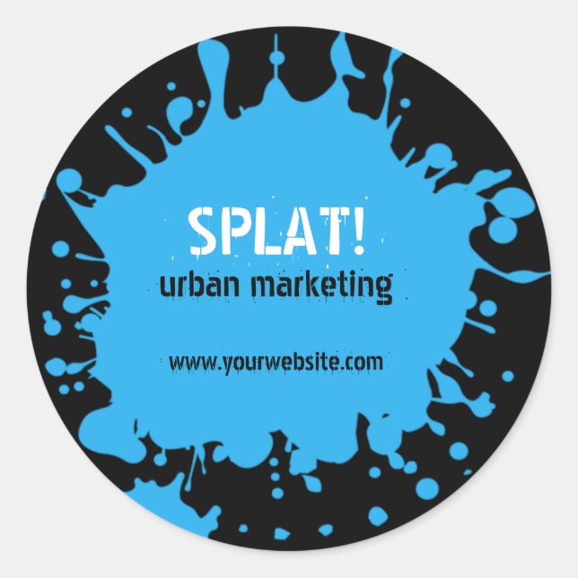 Rond Plat ! Sticker bleu (Devant)