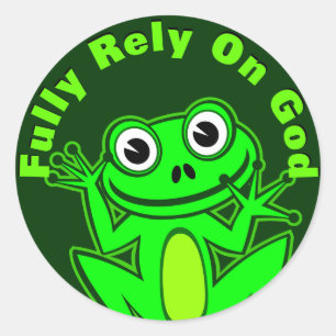 Rond Pleinement confiance sur Dieu Sticker Froggy