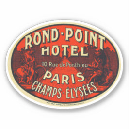 Rond Point Hotel Paris Chaps Elysees Aufkleber