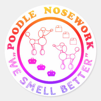 Rond Poodle Nosework - Nous Sentons Mieux Sticker