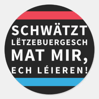 Rond Practistes luxembourgeois Black Sticker