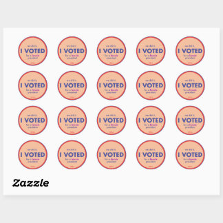 Rond Première Femme J'Ai Voté Sticker Feuille