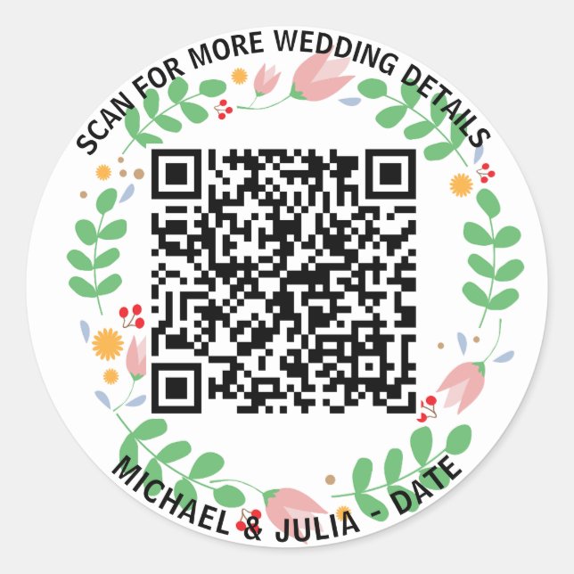 Rond QuickLink : Sticker de code QR d'entreprise (Devant)