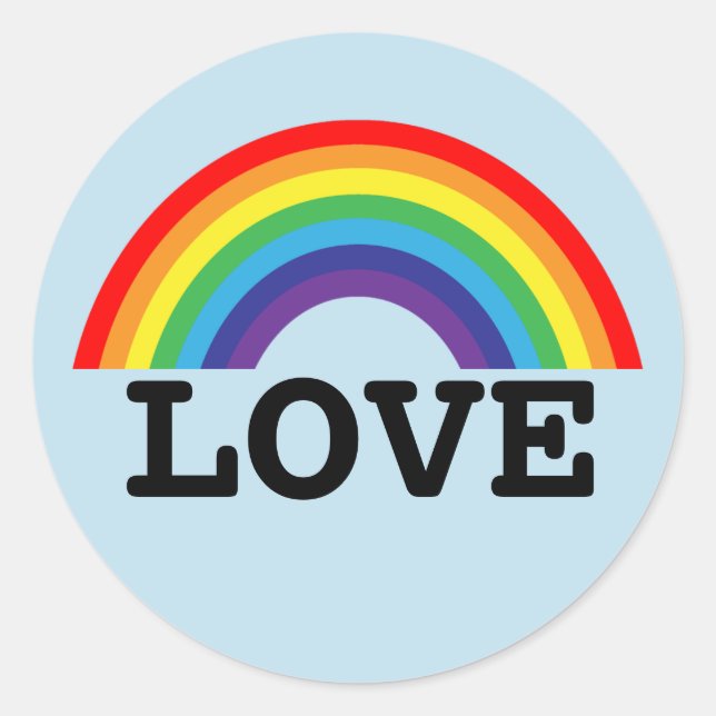 ROND RAINBOUR LOVE DECAL STICKER (Devant)