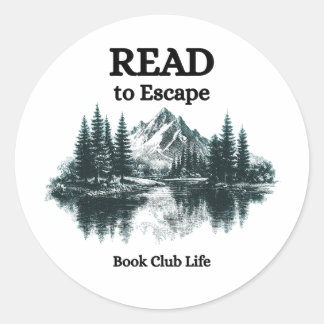 Rond Read to Escape - Book Club Life Sticker