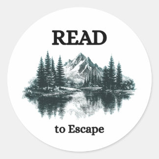 Rond Read to Escape Sticker