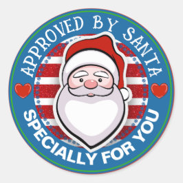 Rond Réalisé par Père Noël Classic Round Sticker