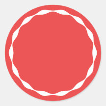 Red Blank Circle Custom Spice Sticker