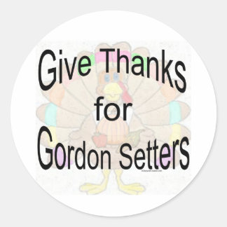 Rond Remerciez Gordon Setters Sticker