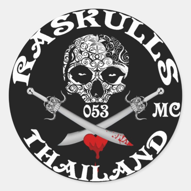 Rond Remplissez le Modèle Sticker (Devant)