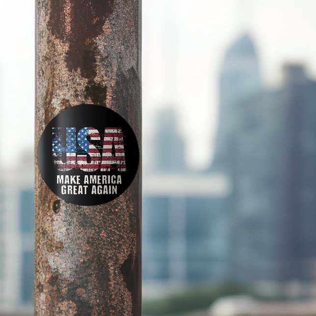 Rond Rendre à l'Amérique sa grandeur Sticker (Make America Great Again Sticker)