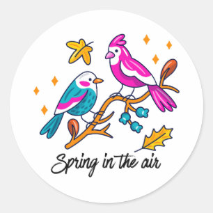 Rond Ressort dans l'air Classic Round Sticker