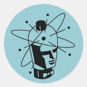 Rond Robotron Vacuum Tubes Sticker