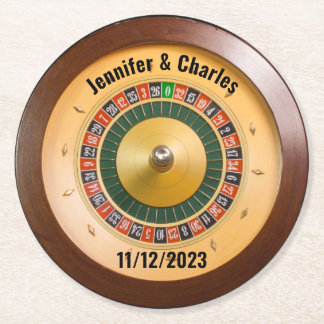 Rond Roulette Casino Dessous de verre Mariage à thème