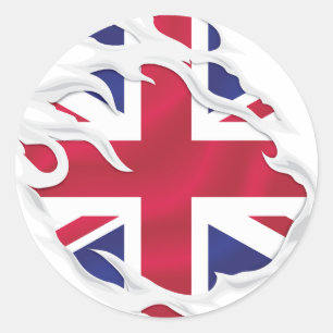 Rond Royaume-Uni Sticker Classic Round Drapeau