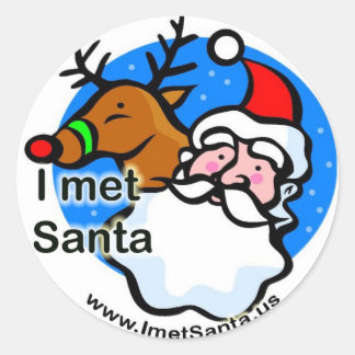 Rond Rudolph - J'ai rencontré Père Noël Sticker