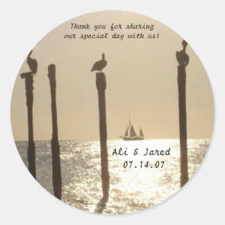 Rond sac mariage merci sticker