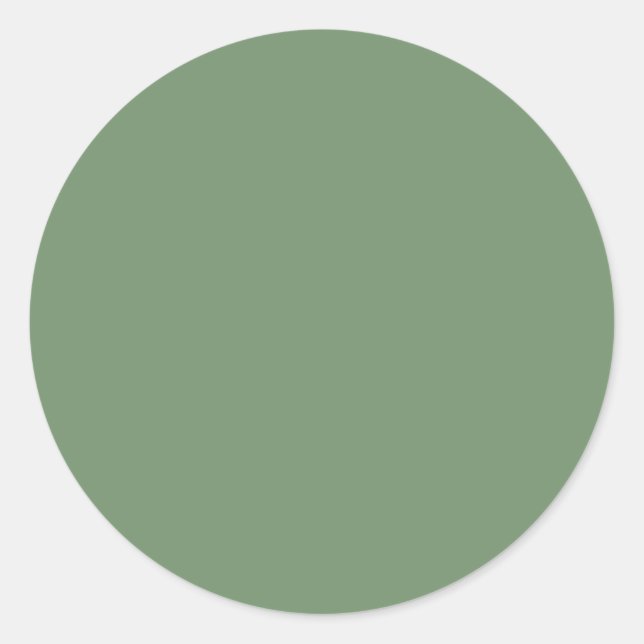 Rond Sage Green Round Sticker (Devant)