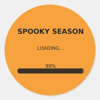Rond Saison éffrayante Chargement 99% - Sticker Hallowe