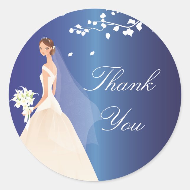 Rond Sapphire Sticker Fête des mariées Blue Green Bride (Devant)