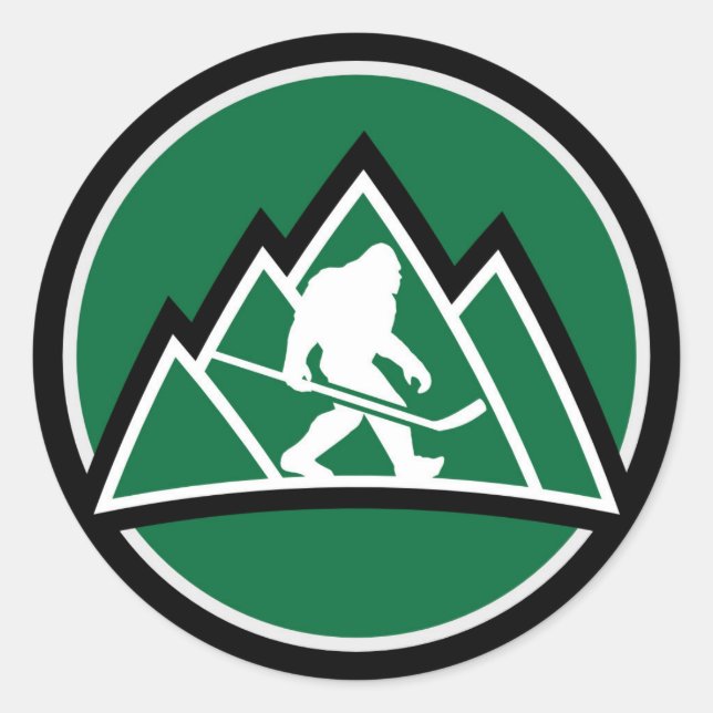 Rond Sasquatch Hockey Sticker - Loin (Devant)
