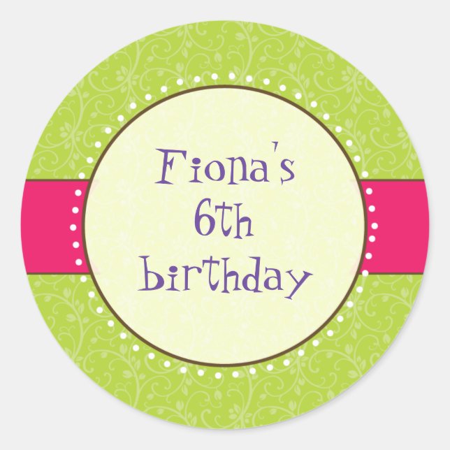 Rond Sassy Girl Sticker (Devant)