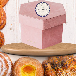 Rond Scandinavian Style Minimal Café Resto Logo Sticker