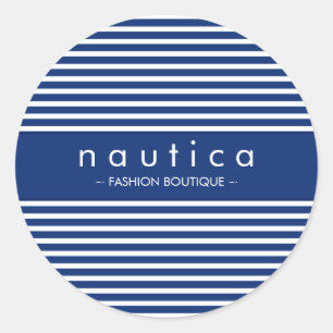 Rond SCEAU DE STICKER :: rayé nautique 4