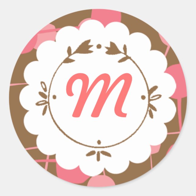 Rond Scellé (Berry Choco) / Sticker Monogramme (Devant)