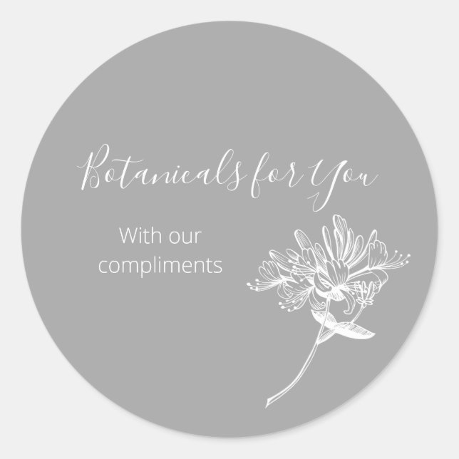 Rond Script botanique moderne et Sticker à sucettes de  (Devant)
