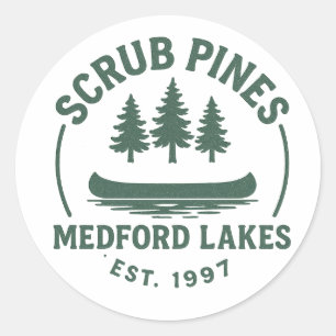 Rond Scruter Pines Sticker vert/blanc