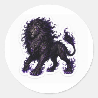 Rond Shadow Lion Sticker