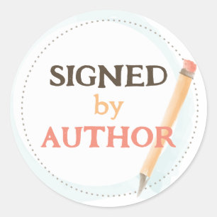 Rond Signé par Sticker Auteur pour livres autographiés