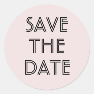 Rond Simple Blush Enregistrer Le Sticker Date