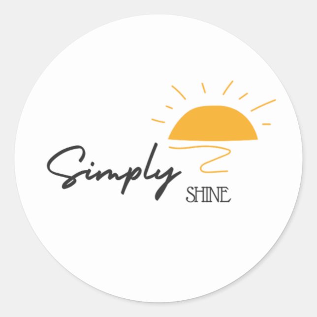 Rond Simplement Briller Sunshine Bright Circle Sticker (Devant)