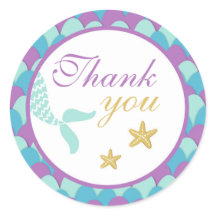 Sirène Sous Le Sticker Cupcake Topper