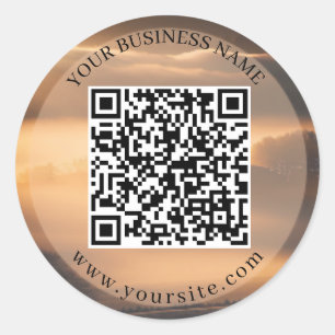 Rond Smart Connect : Sticker de code QR professionnel